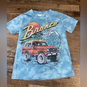 Abercrombie Kids Bronco Graphic Tee Blue Tie Dye T Shirt Size 5/6
